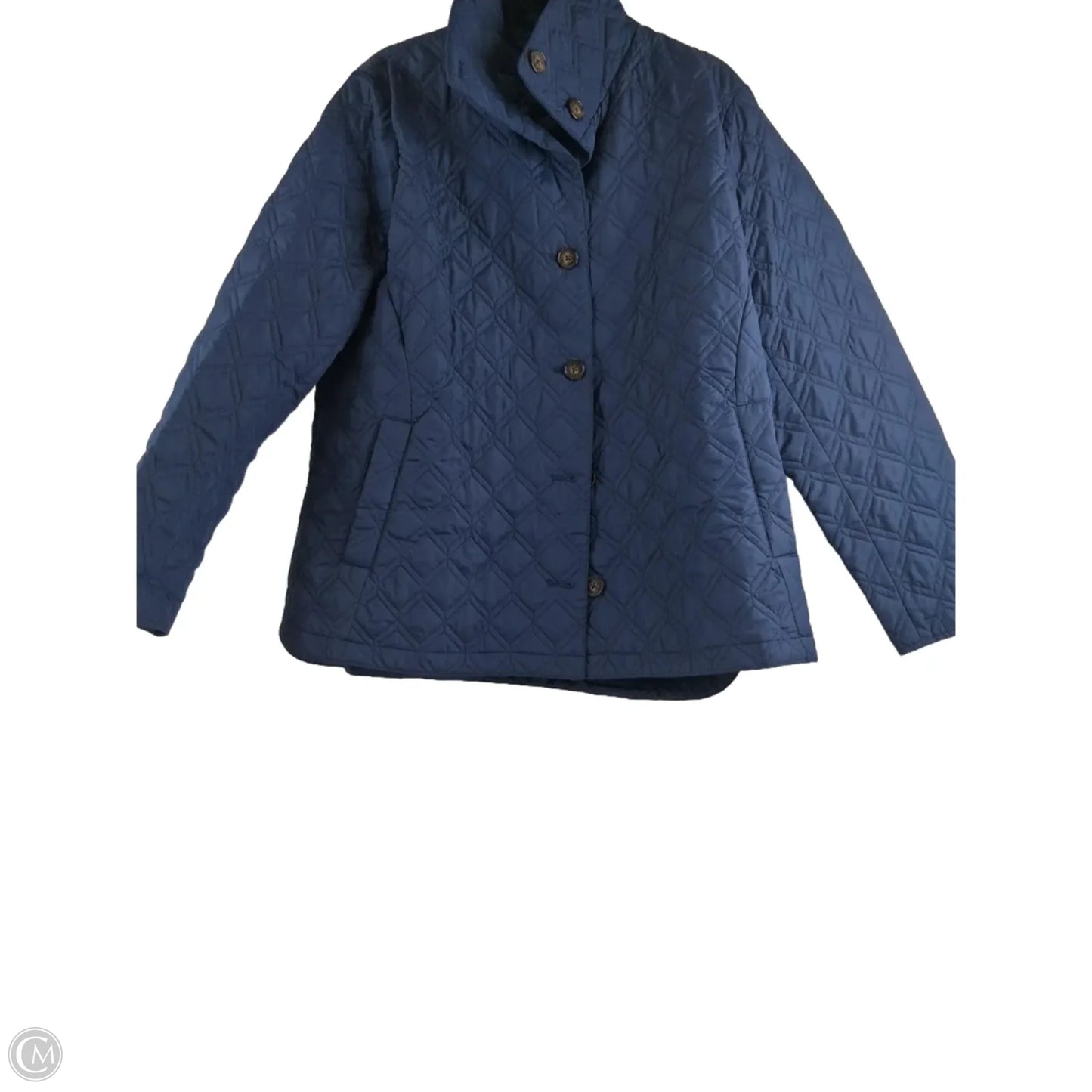 Jacket Puffer & Quilted By Lands End In Navy, Size: Xl