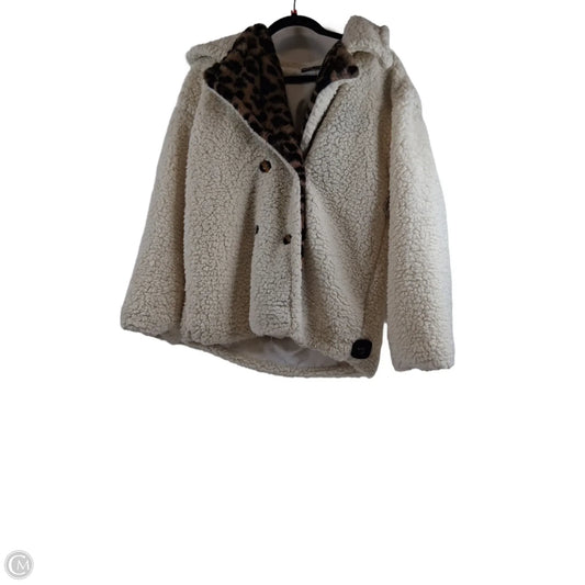 Jacket Faux Fur & Sherpa By Shein In Cream, Size: L