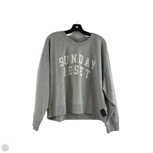 Sweatshirt Crewneck By All In Motion In Grey & White, Size: Xl
