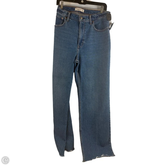 Jeans Straight By Abercrombie And Fitch In Blue Denim, Size: 12