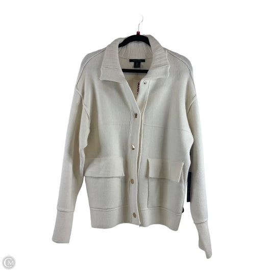 Jacket Shirt By Tahari In Cream, Size: L