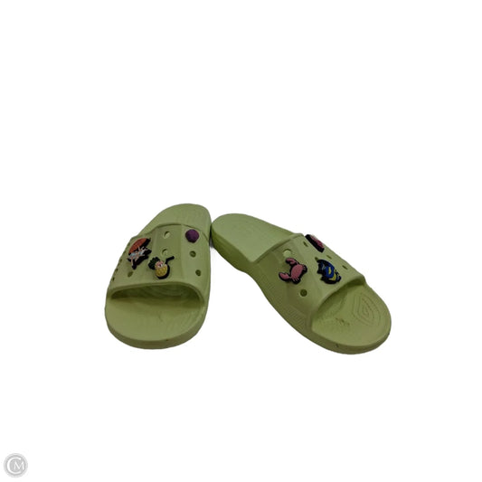 Sandals Flats By Crocs In Yellow, Size: 6