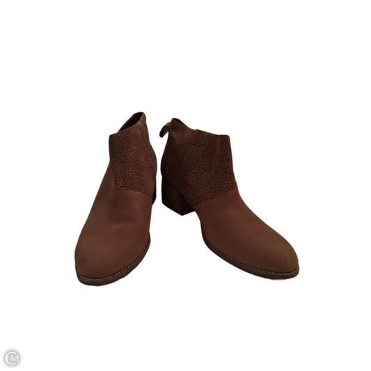 Boots Ankle Heels By Toms In Brown, Size: 8.5