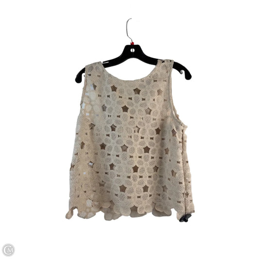 Top Sleeveless By Loft In Tan, Size: M