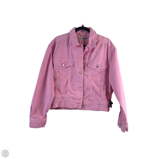 Jacket Denim By Topshop In Pink Denim, Size: M