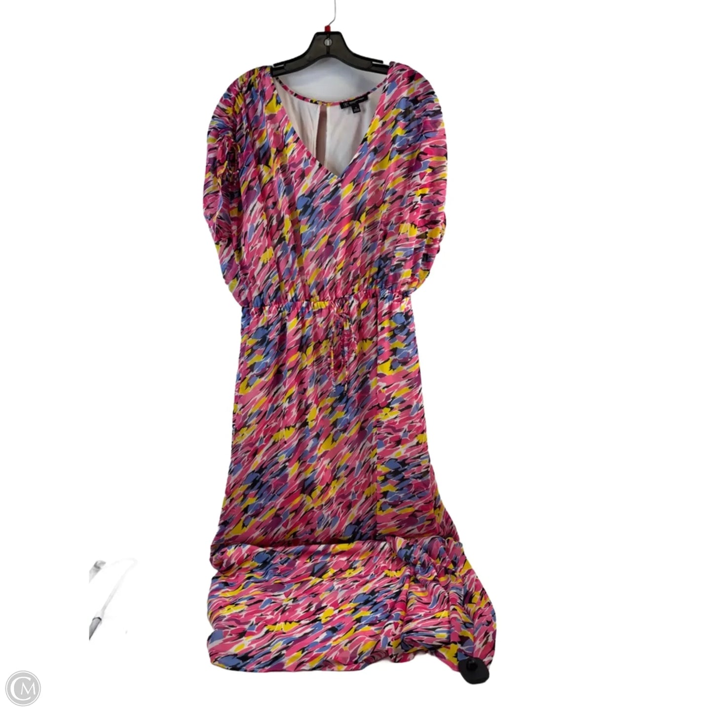 Dress Casual Maxi By Inc In Pink & Yellow, Size: L