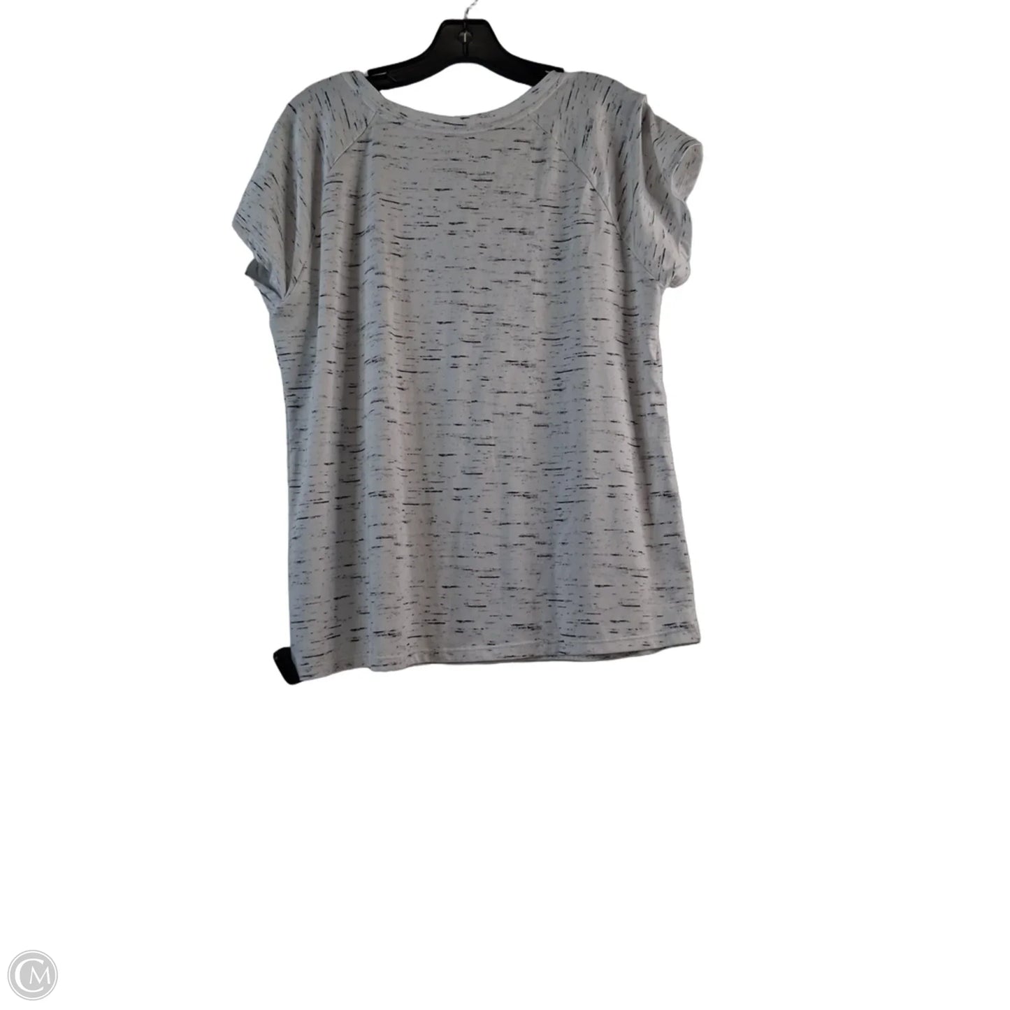 Top Short Sleeve By Cuddl Duds In Blue & White, Size: L