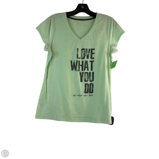 Athletic Top Short Sleeve By Xersion In Green, Size: M