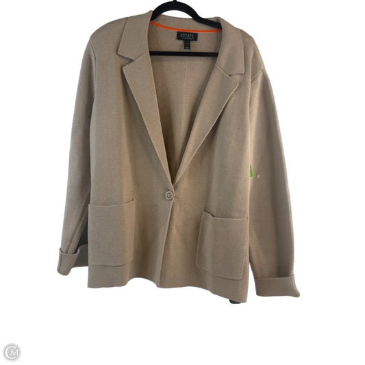 Blazer By Isaac Mizrahi Live Qvc In Tan, Size: Xl