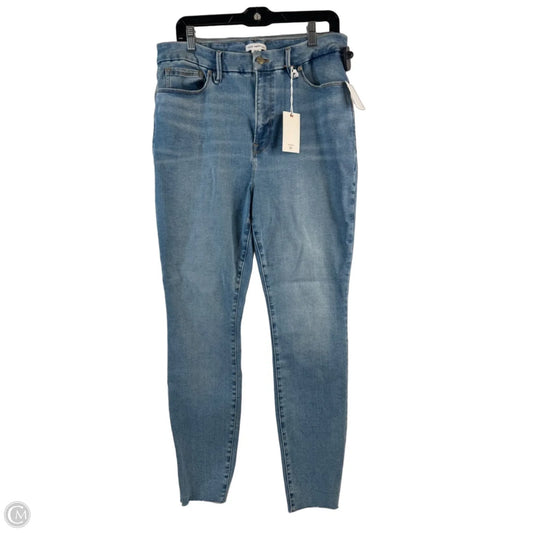 Jeans Straight By Good American In Blue Denim, Size: 14