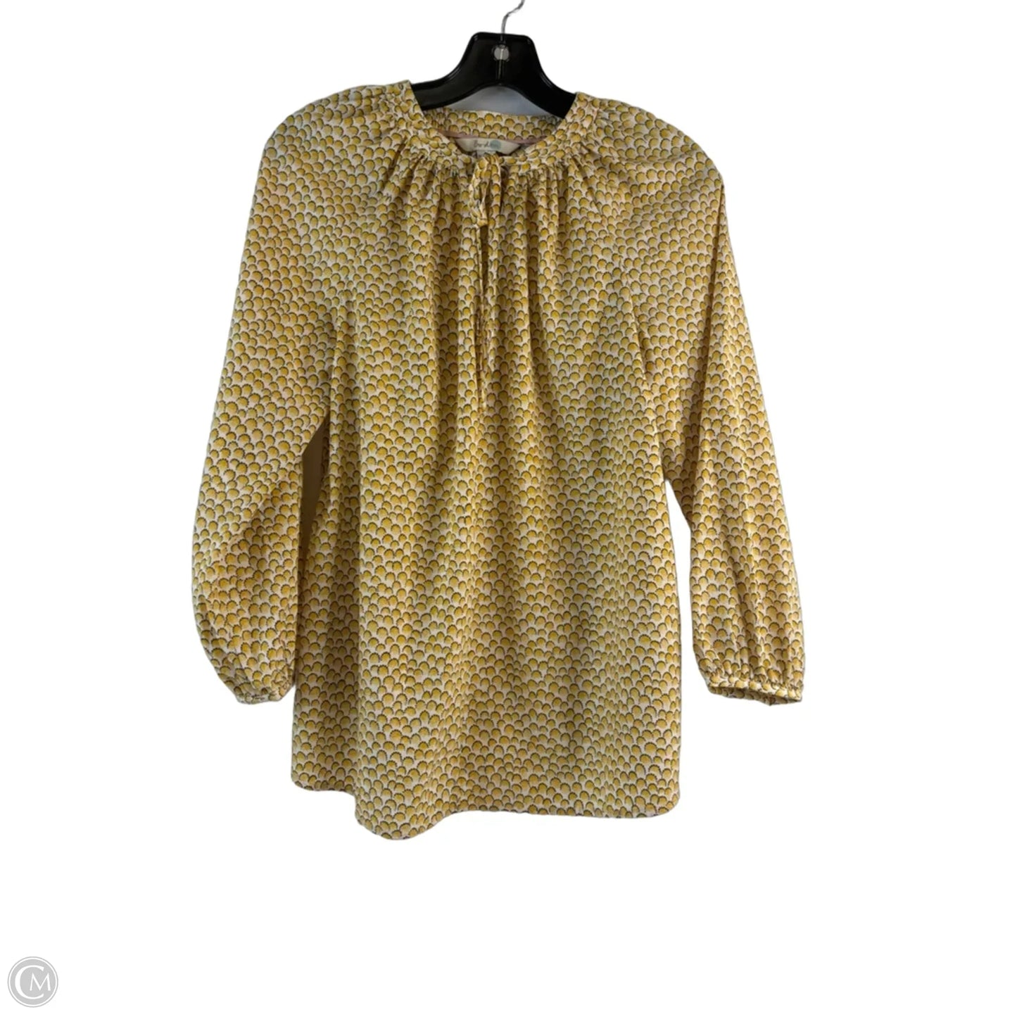 Top 3/4 Sleeve By Boden In Yellow, Size: S