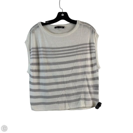 Top Short Sleeve By Rag And Bone In Grey & White, Size: S
