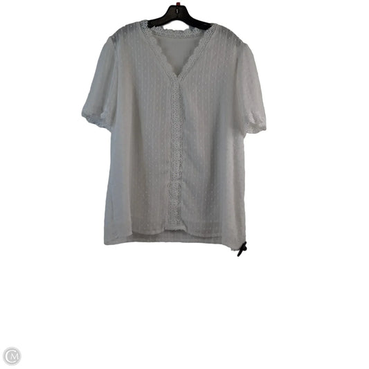 Top Short Sleeve By Cme In White, Size: Xl