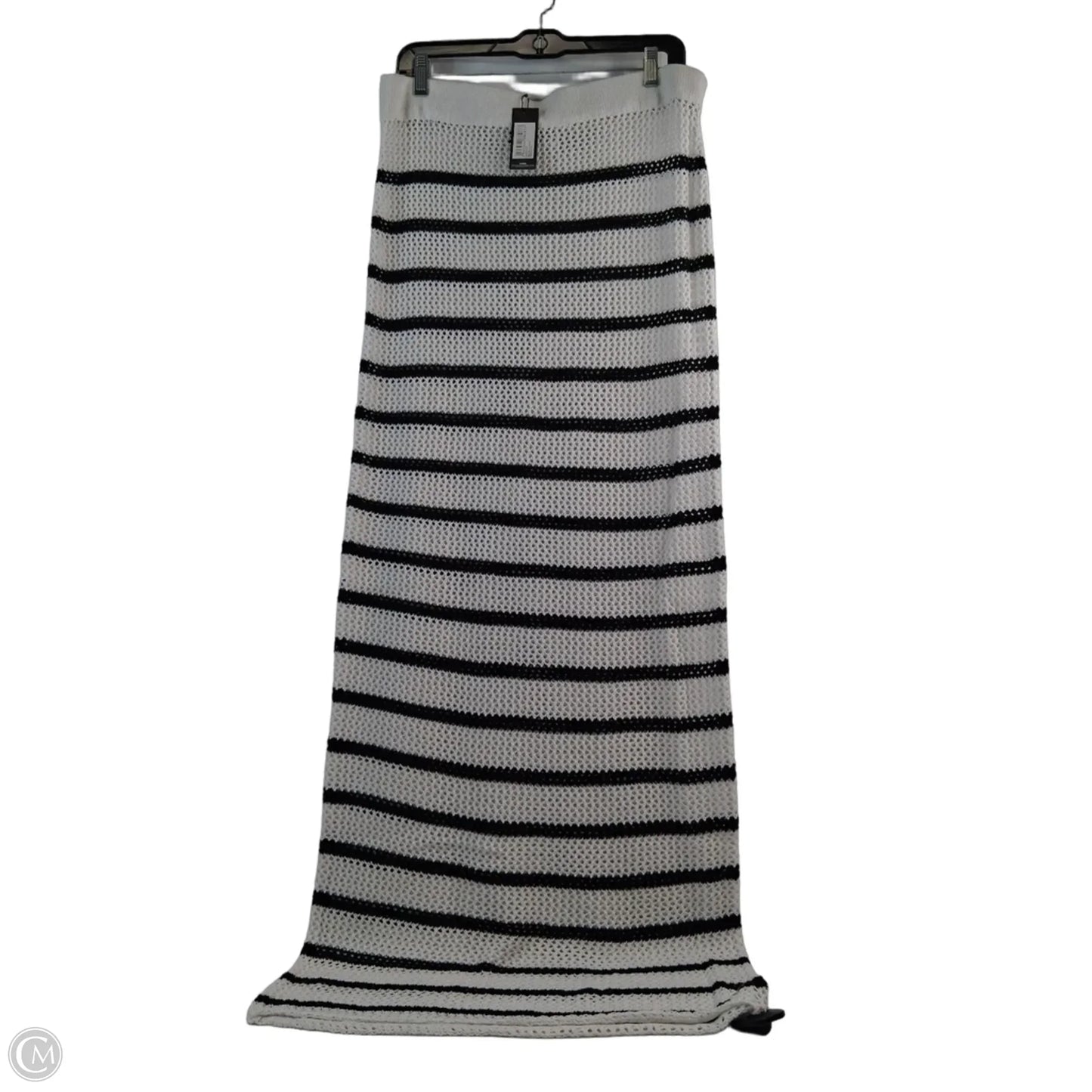 Skirt Maxi By Pretty Little Thing In Black & White, Size: 12