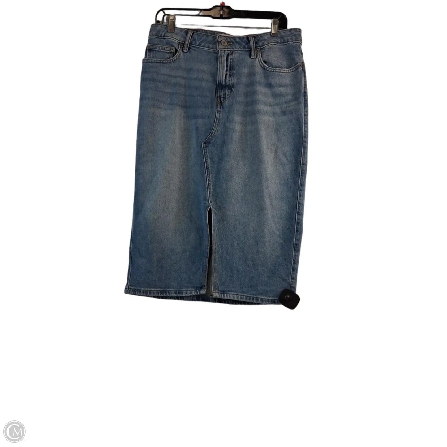 Skirt Midi By Lucky Brand In Blue Denim, Size: 8