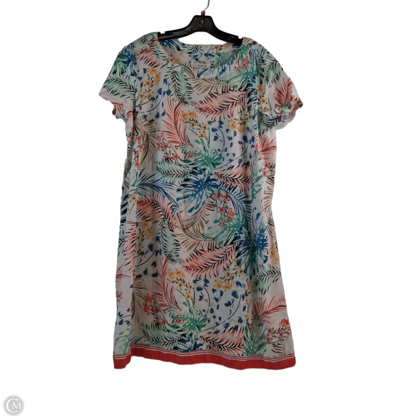 Dress Casual Midi By Clothes Mentor In Blue & Orange, Size: L