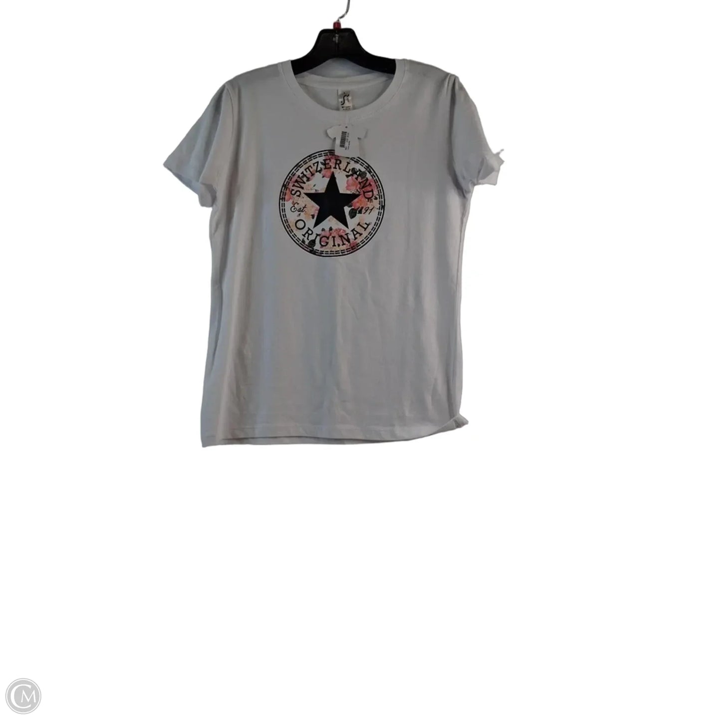 Top Short Sleeve Basic By Clothes Mentor In White, Size: M