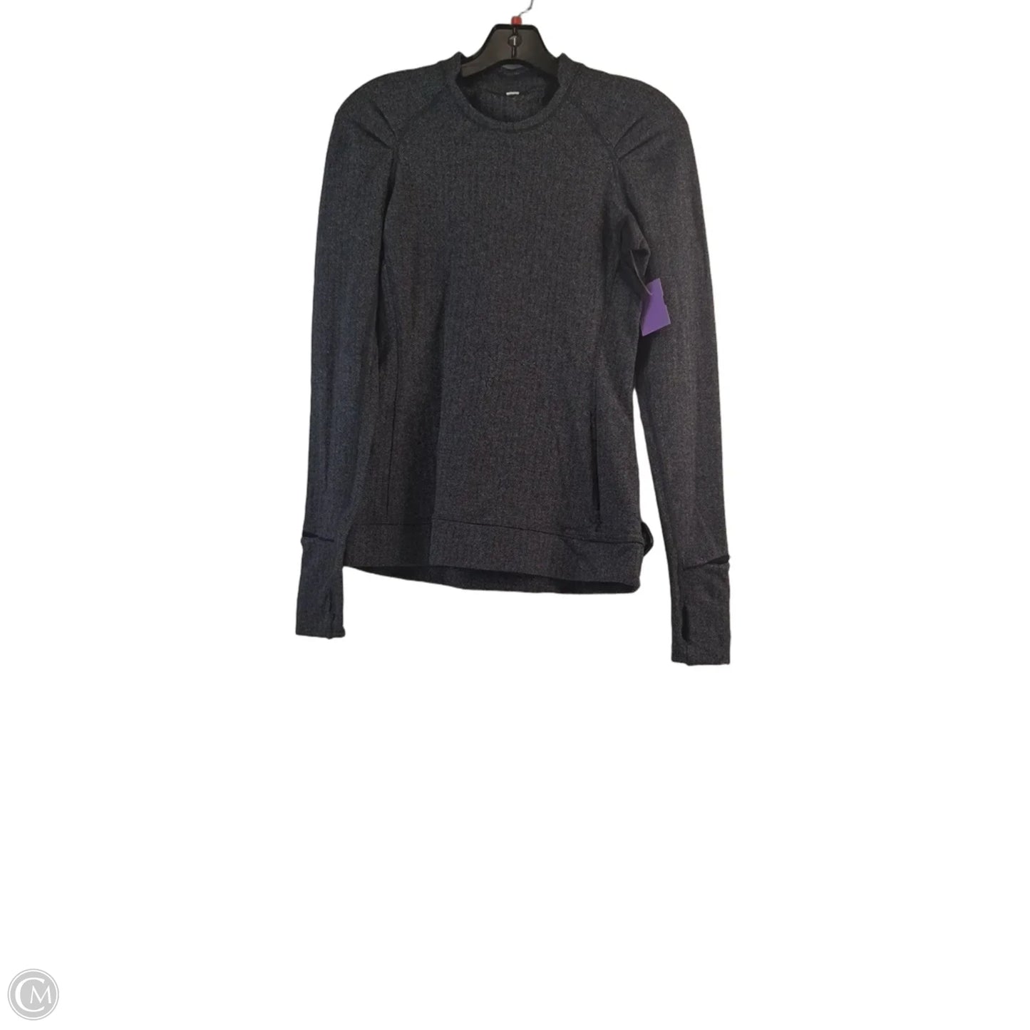 Athletic Top Long Sleeve Crewneck By Lululemon In Grey, Size: S