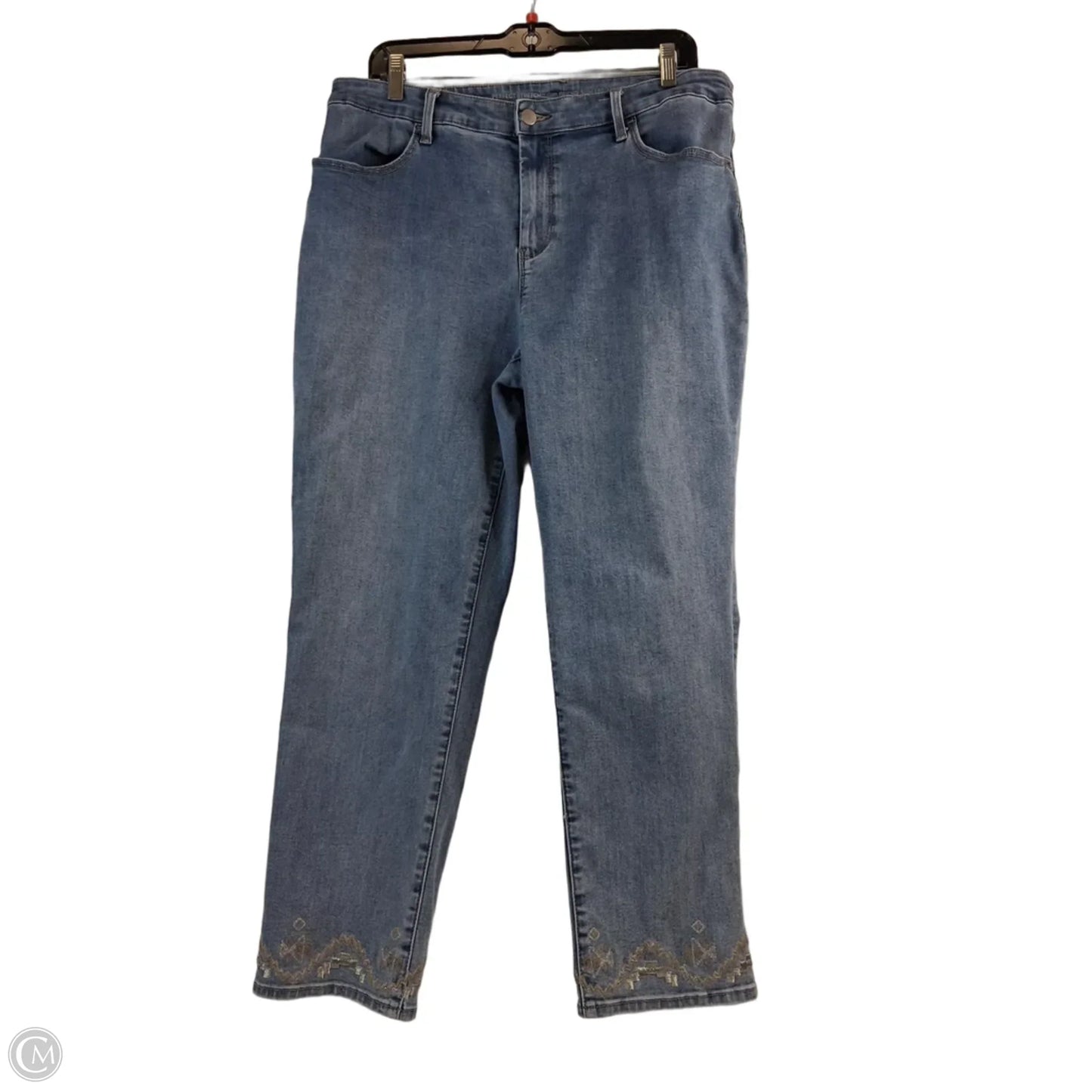 Jeans Boyfriend By Chicos In Blue Denim, Size: 14
