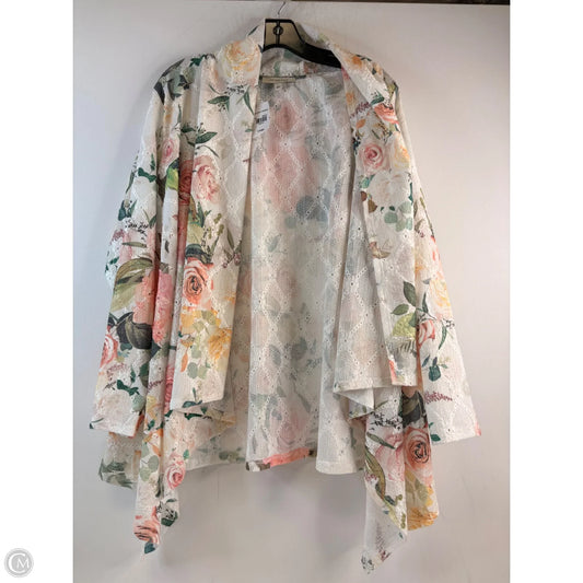 Blazer By Clothes Mentor In Floral Print, Size: L