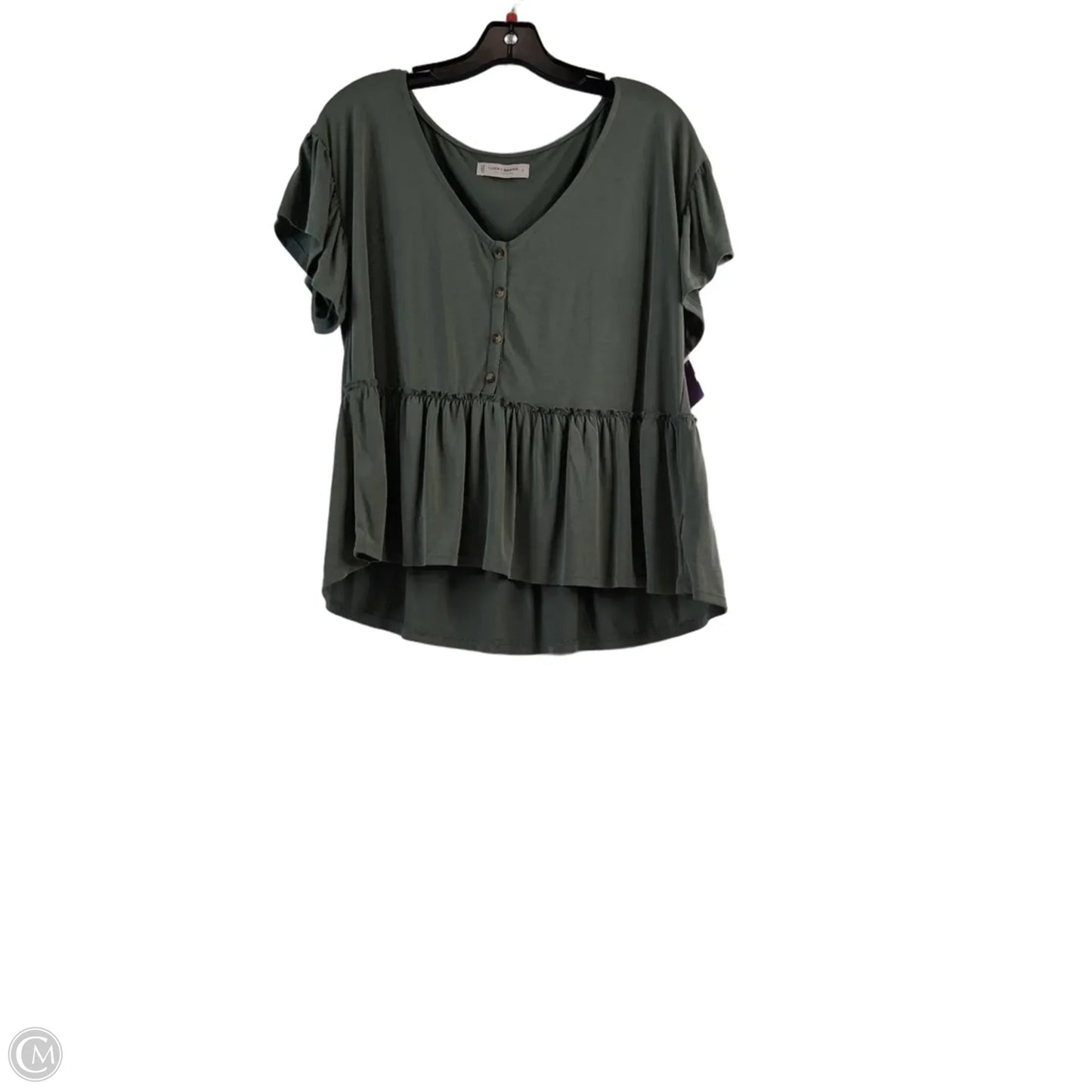 Top Short Sleeve By Lucky Brand In Green, Size: S