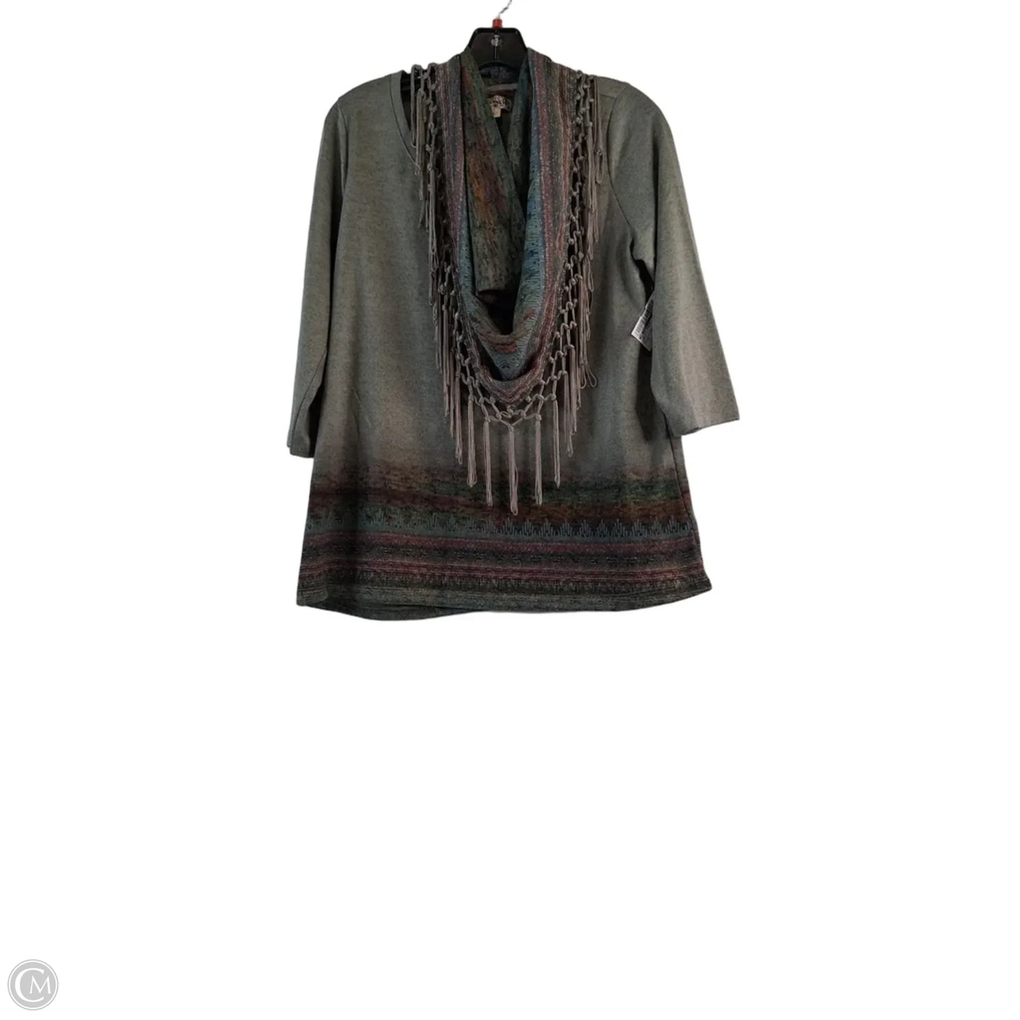 Top 3/4 Sleeve By One World In Green, Size: S