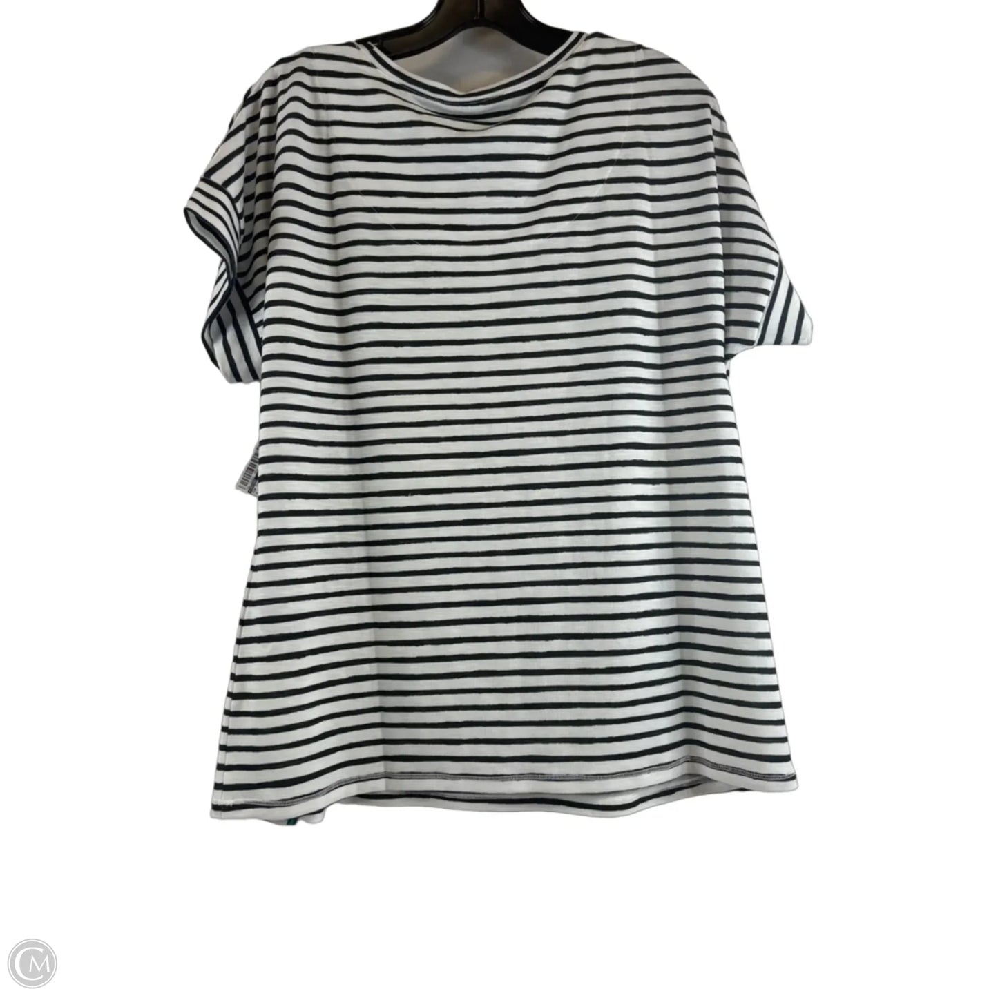 Top Short Sleeve By Chicos In Black & Yellow, Size: M