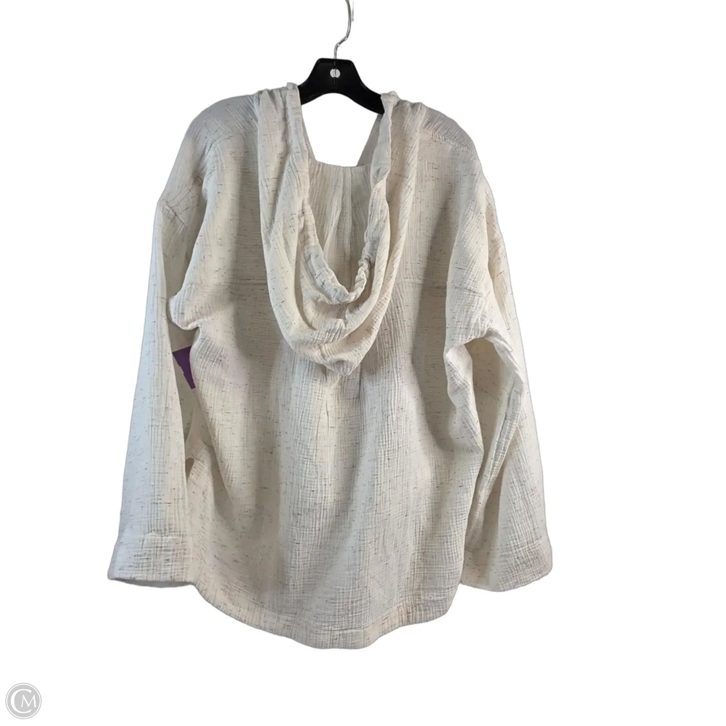Top Long Sleeve By Lou And Grey In Blue & Cream, Size: M