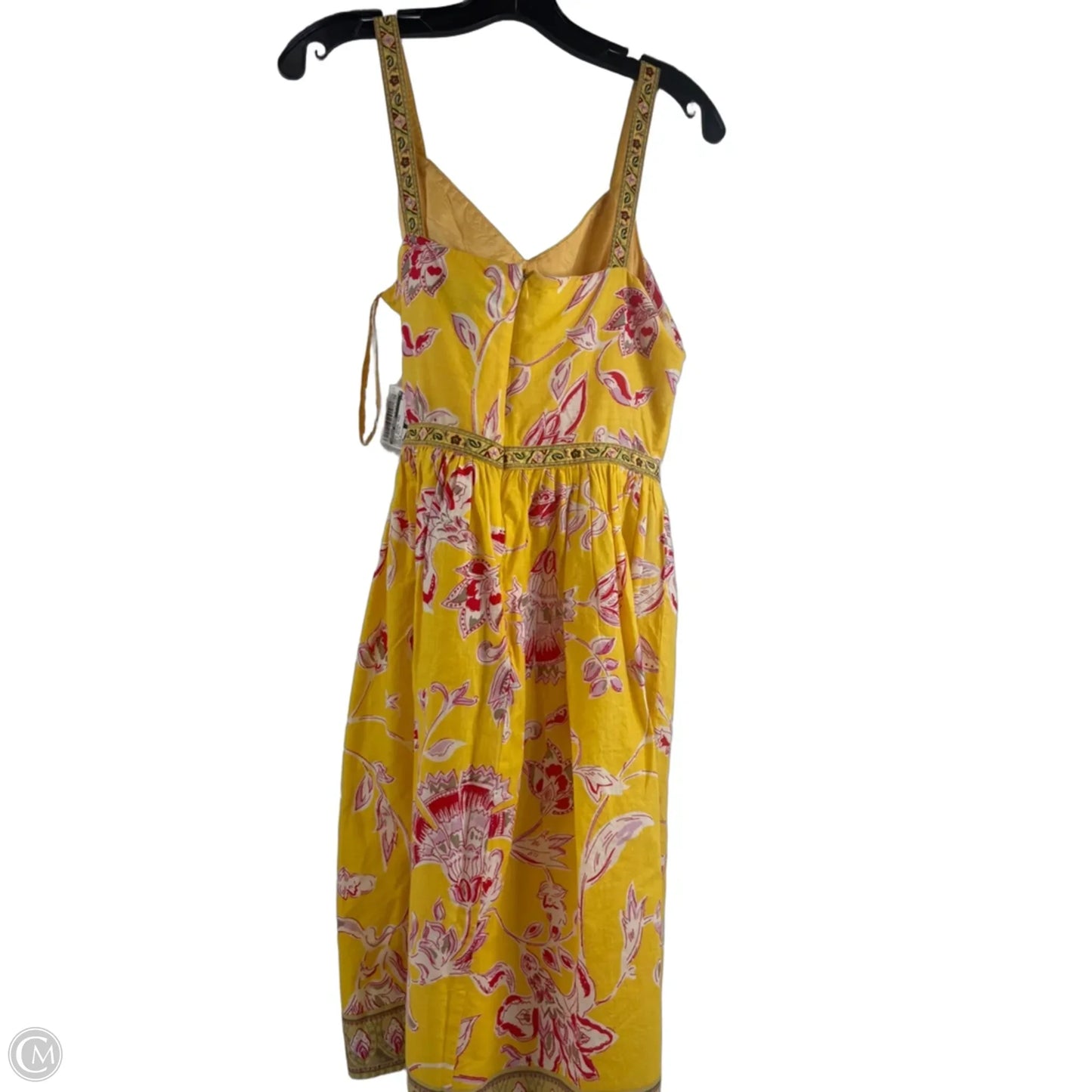 Dress Casual Midi By Spencer Jeremy In Red & Yellow, Size: M
