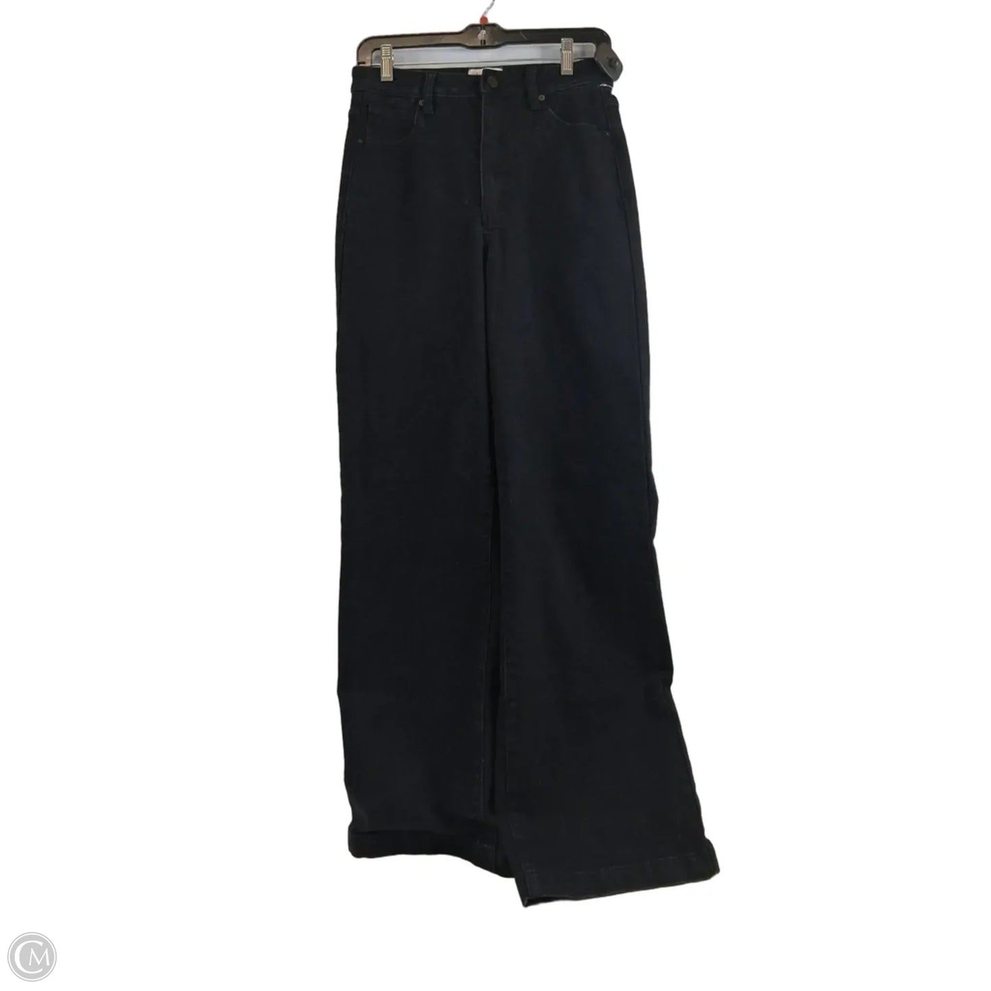 Jeans Wide Leg By Clothes Mentor In Black Denim, Size: 6