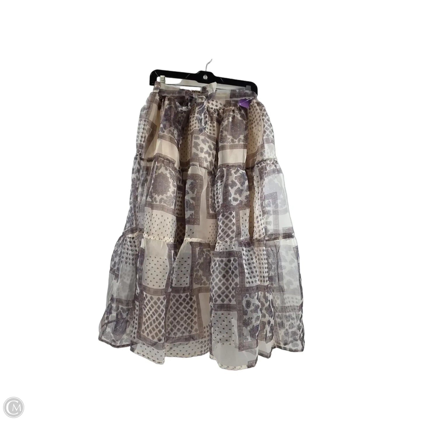 Skirt Midi By &merci In Purple & Tan, Size: 8