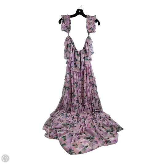 Dress Casual Maxi By Lulus In Orange & Purple, Size: L