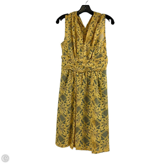 Dress Casual Midi By Tracy Reese In Blue & Yellow, Size: S