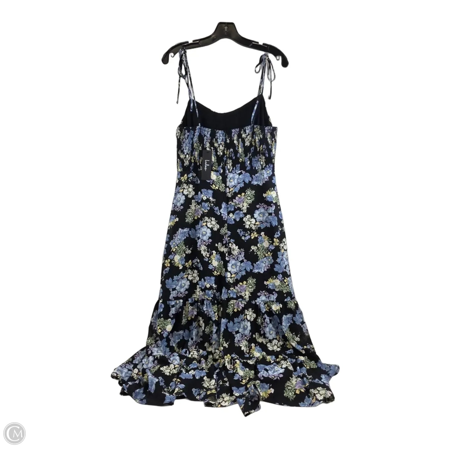 Dress Casual Maxi By Lulus In Black & Blue, Size: L