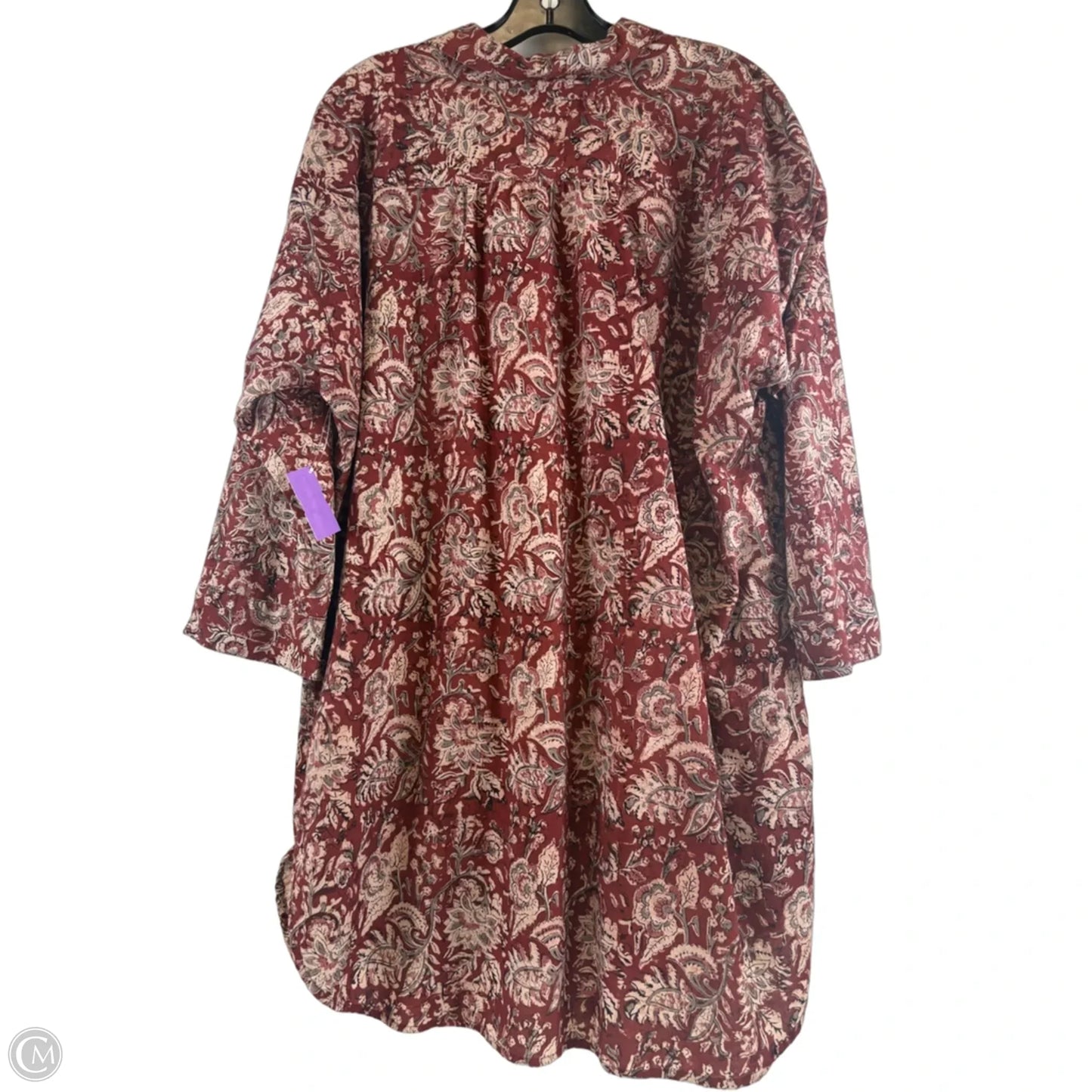 Top 3/4 Sleeve By Pure Jill In Maroon, Size: L