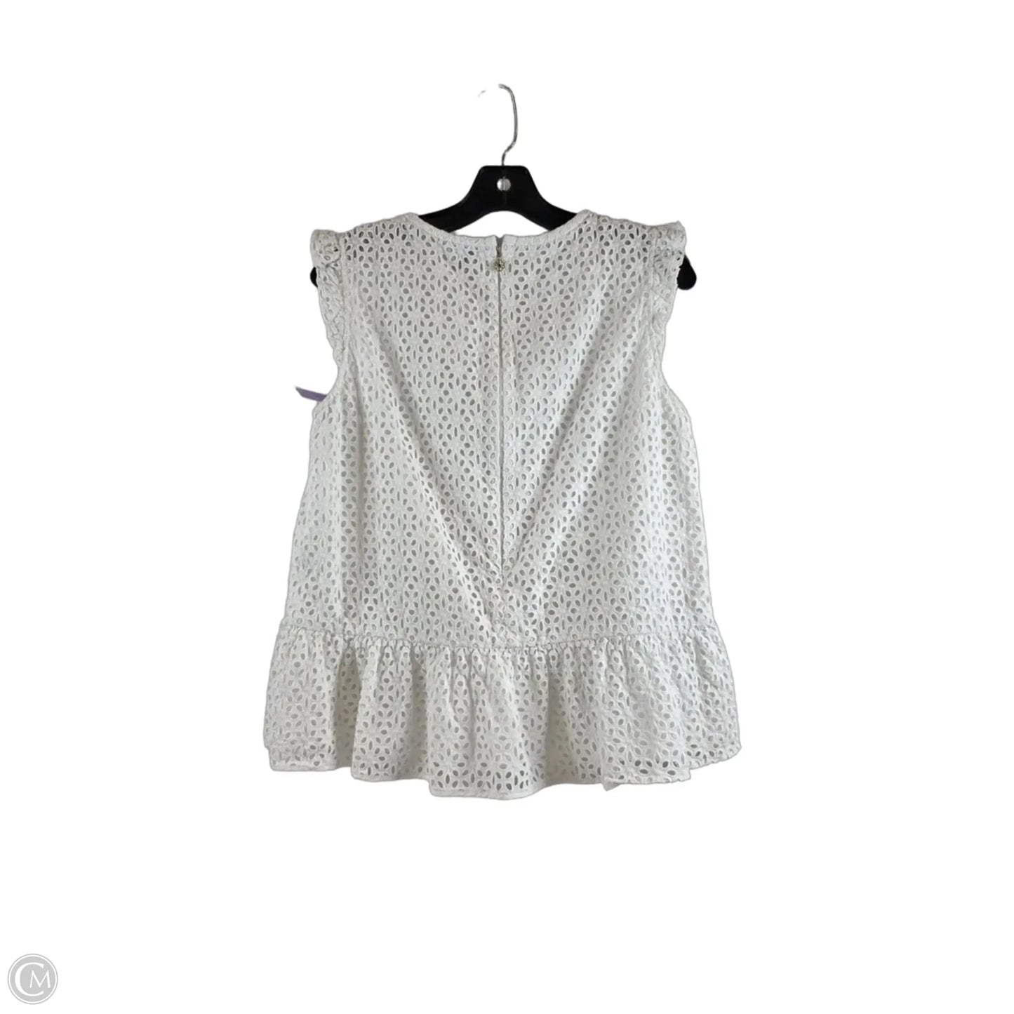 Top Sleeveless Designer By Kate Spade In White, Size: L