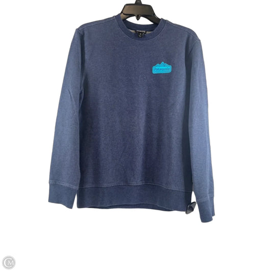 Sweatshirt Crewneck By Patagonia In Blue Denim, Size: Xs