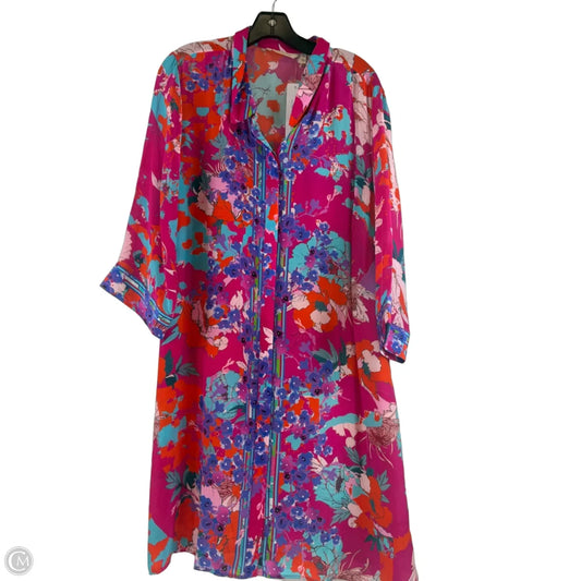Dress Casual Midi By Soft Surroundings In Blue & Purple, Size: 1x