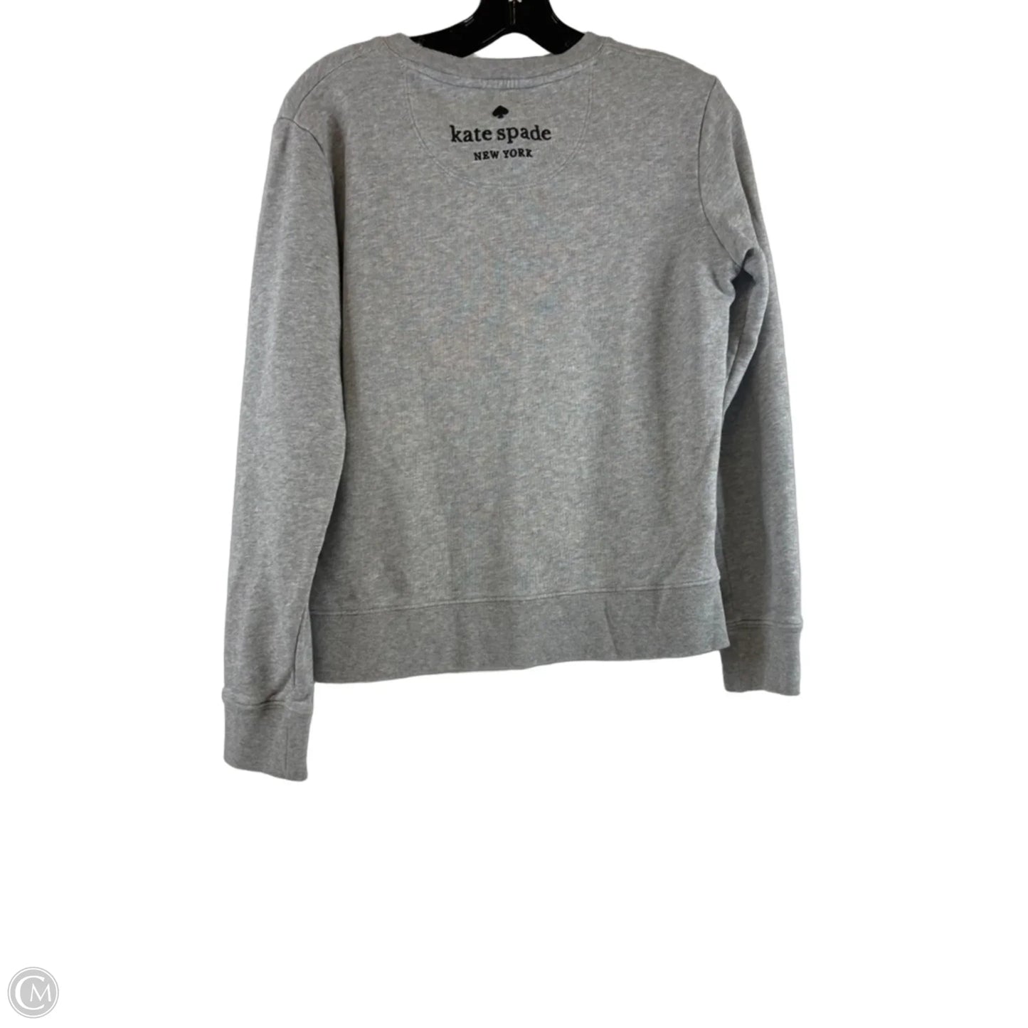 Sweatshirt Designer By Kate Spade In Grey & Red, Size: S