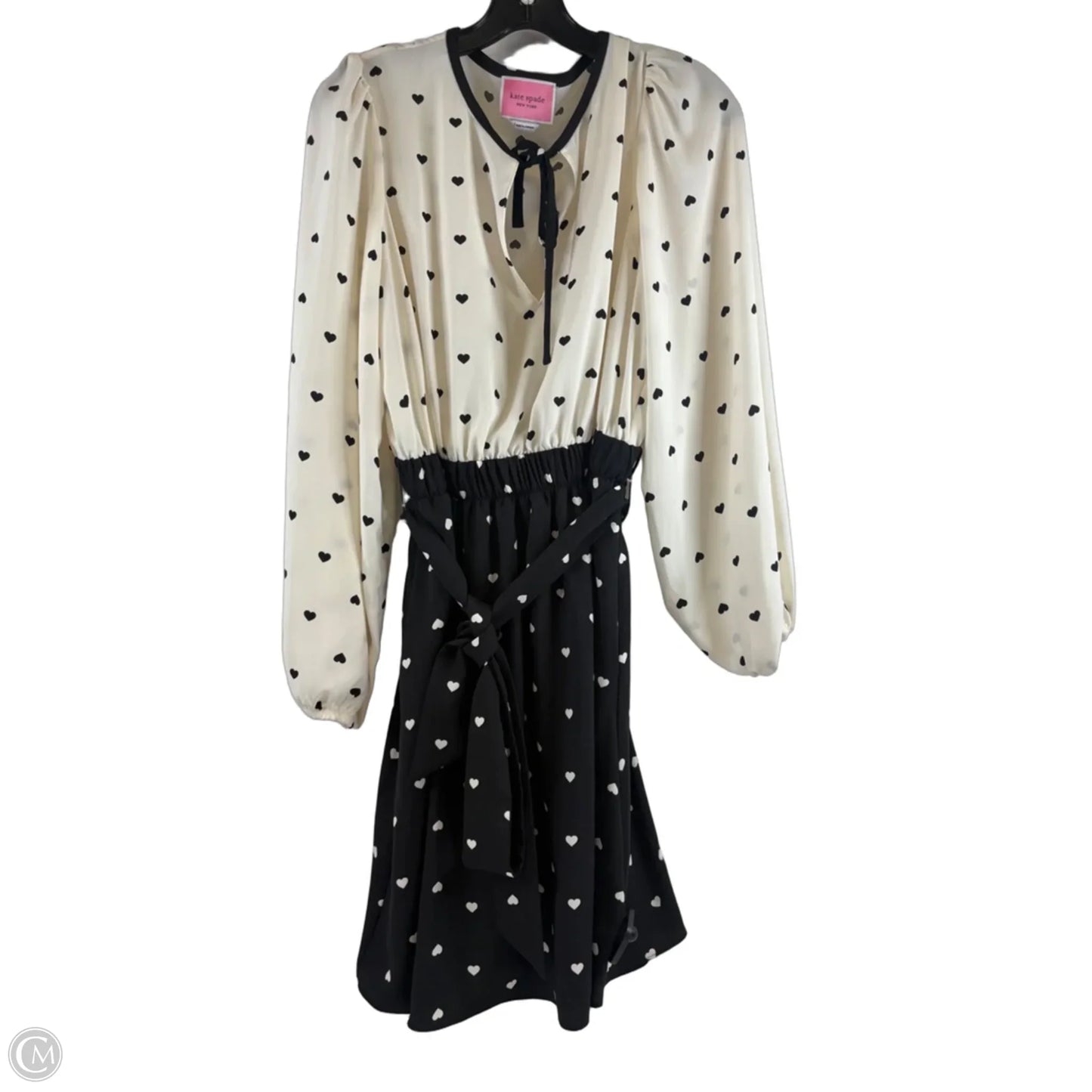 Dress Designer By Kate Spade In Black & Cream, Size: L