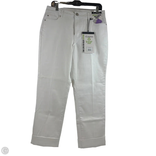 Jeans Straight By D Jeans In White Denim, Size: 12