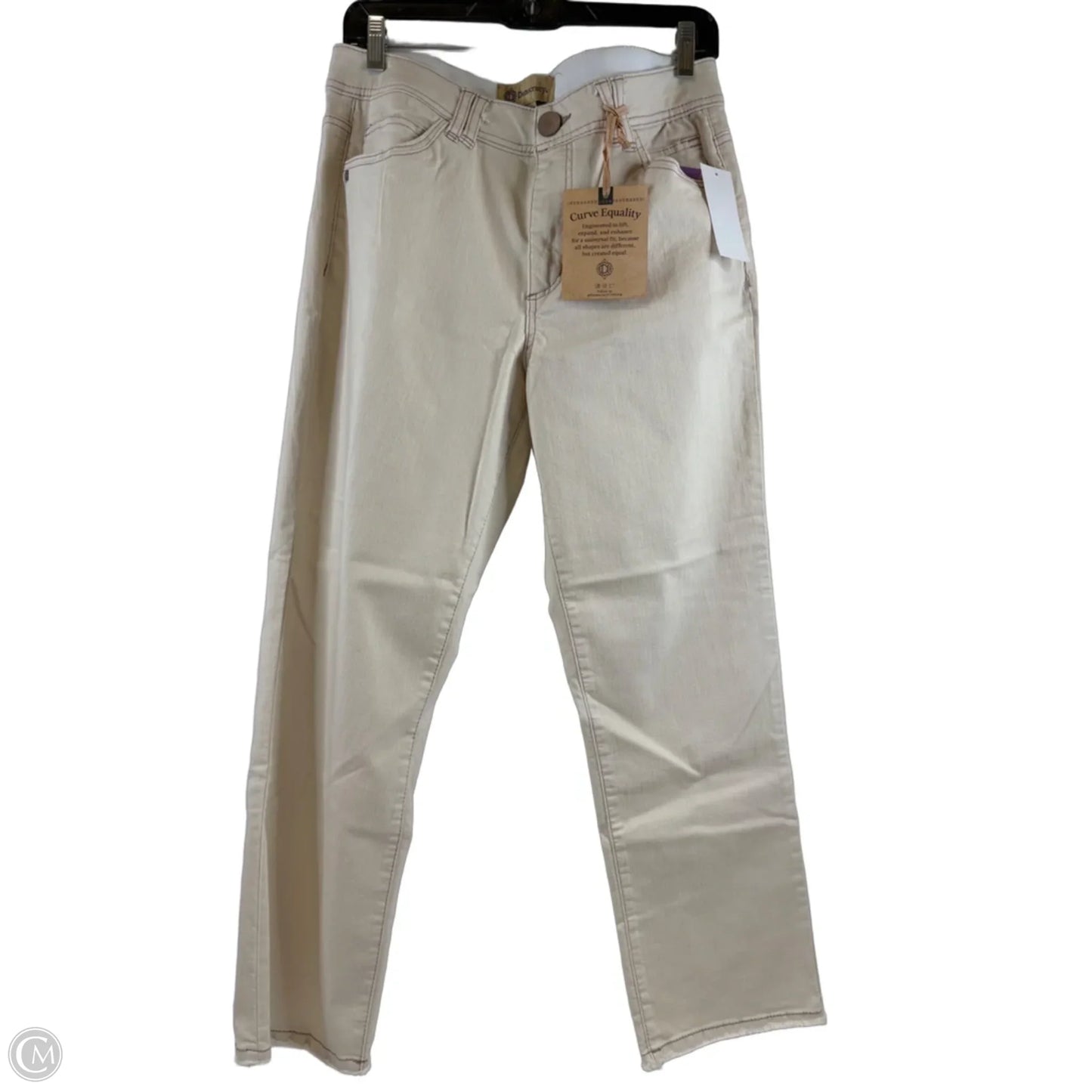 Jeans Straight By Democracy In Cream, Size: 12