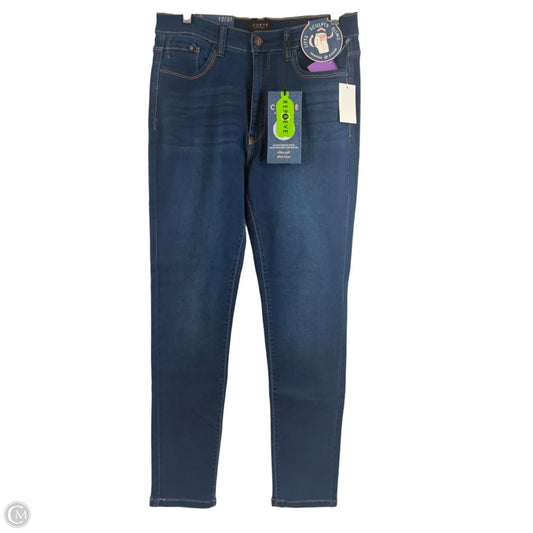 Jeans Skinny By Curve Appeal In Blue Denim, Size: 12