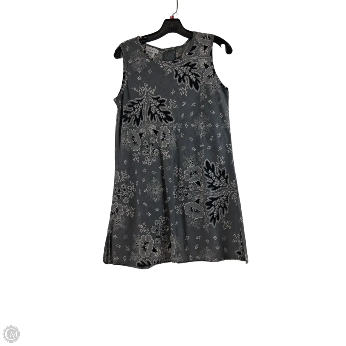 Dress Casual Midi By Clothes Mentor In Grey & White, Size: S