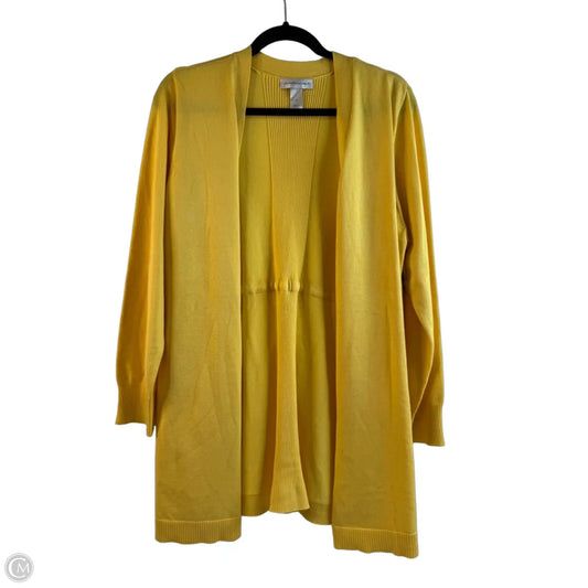 Cardigan By Christopher And Banks In Yellow, Size: Xl