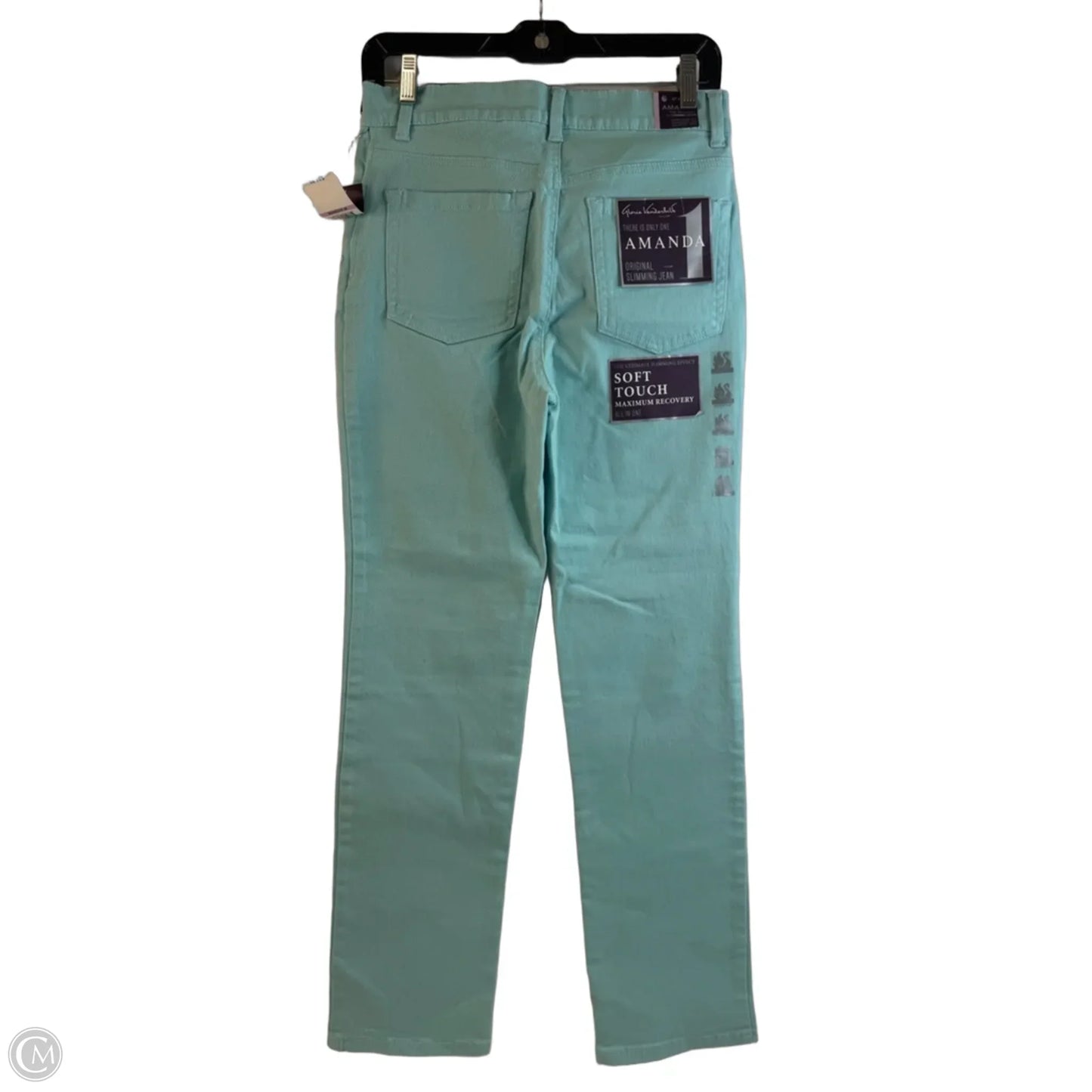 Jeans Straight By Gloria Vanderbilt In Aqua, Size: 6p