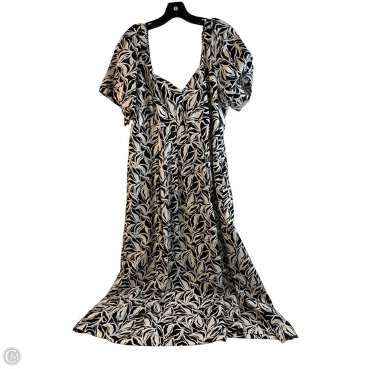 Dress Casual Maxi By A New Day In Black & White, Size: Xl