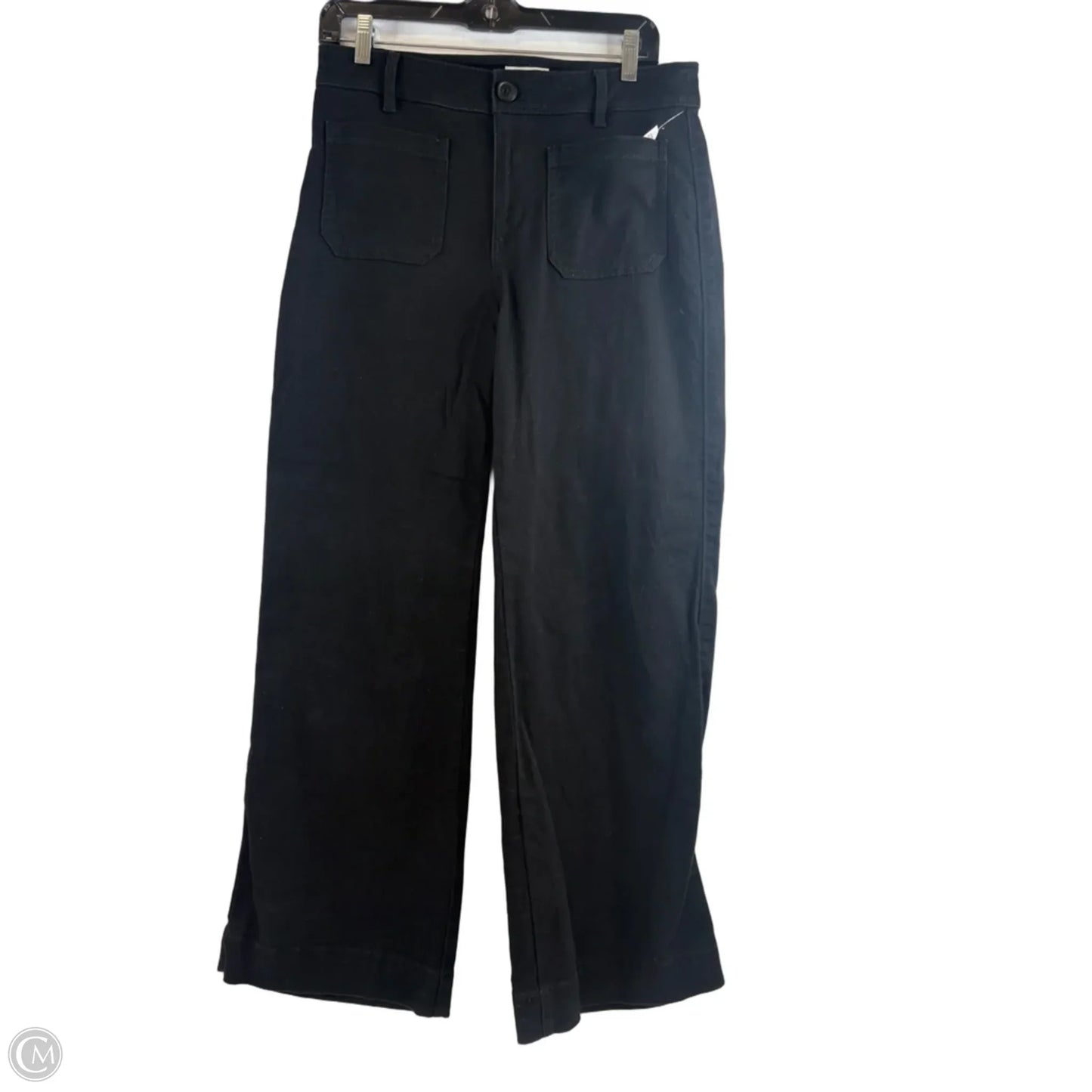 Pants Wide Leg By Loft In Black Denim, Size: 6p