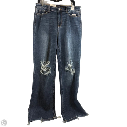 Jeans Straight By Judy Blue In Blue Denim, Size: 12