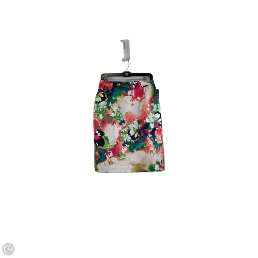 Skirt Midi By Worthington In Floral Print, Size: 10